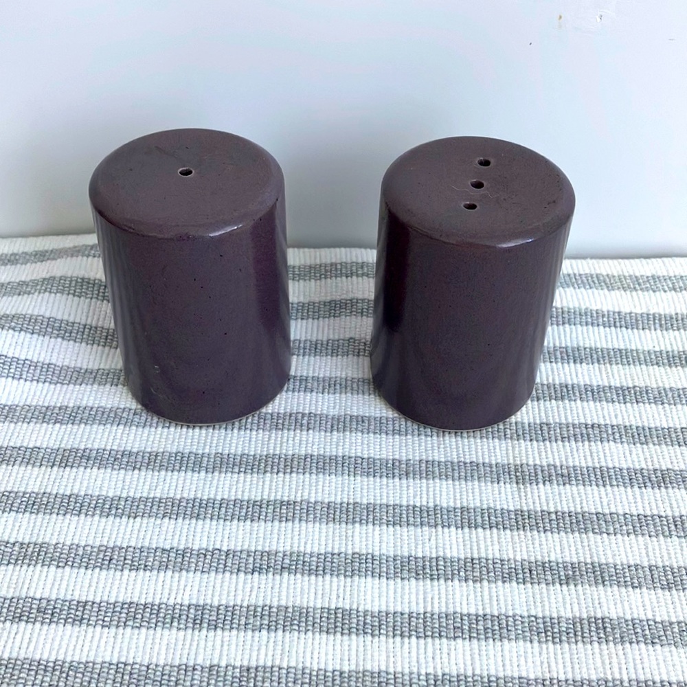 Calvin Klein Khaki Cargo Collection Salt n Pepper Shakers Plum